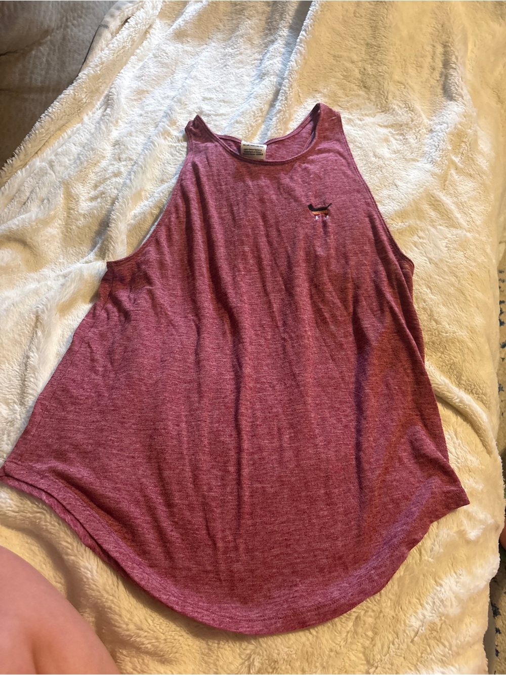 PINK Victoria's Secret Heathered Raspberry Muscle Tank
